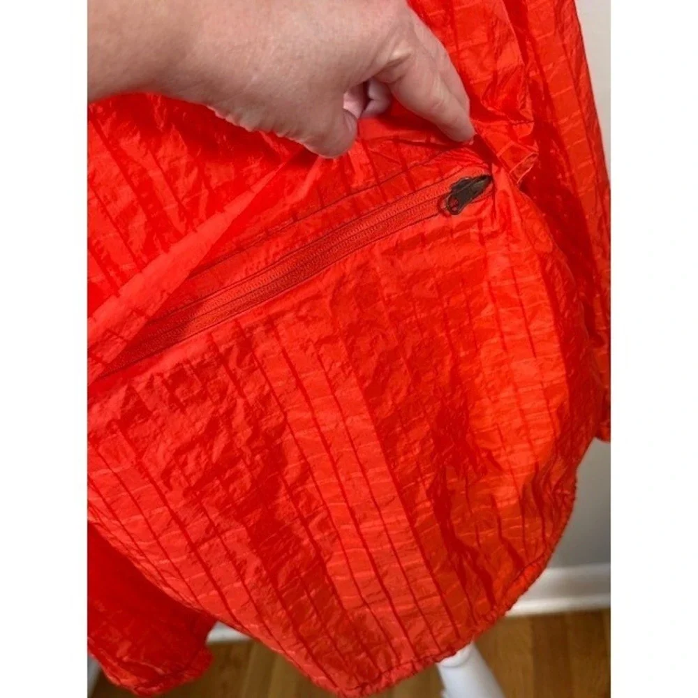Free People Festival‎ Parachute Jacket Size L Packable Windbreaker Orange - Picture 8 of 12